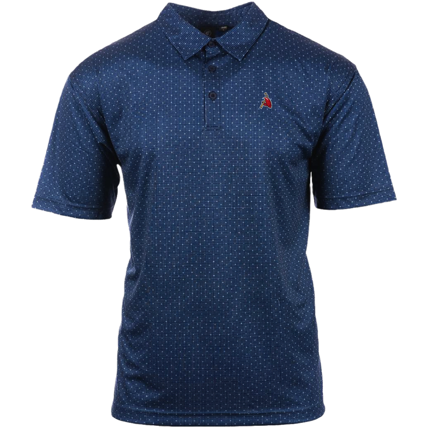 Navy Dot Golf Claw Polo