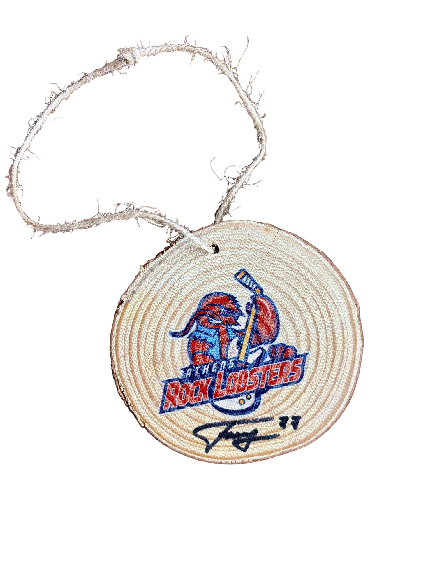 Autographed Wooden Christmas Ornament #77 Daniil Glukharev