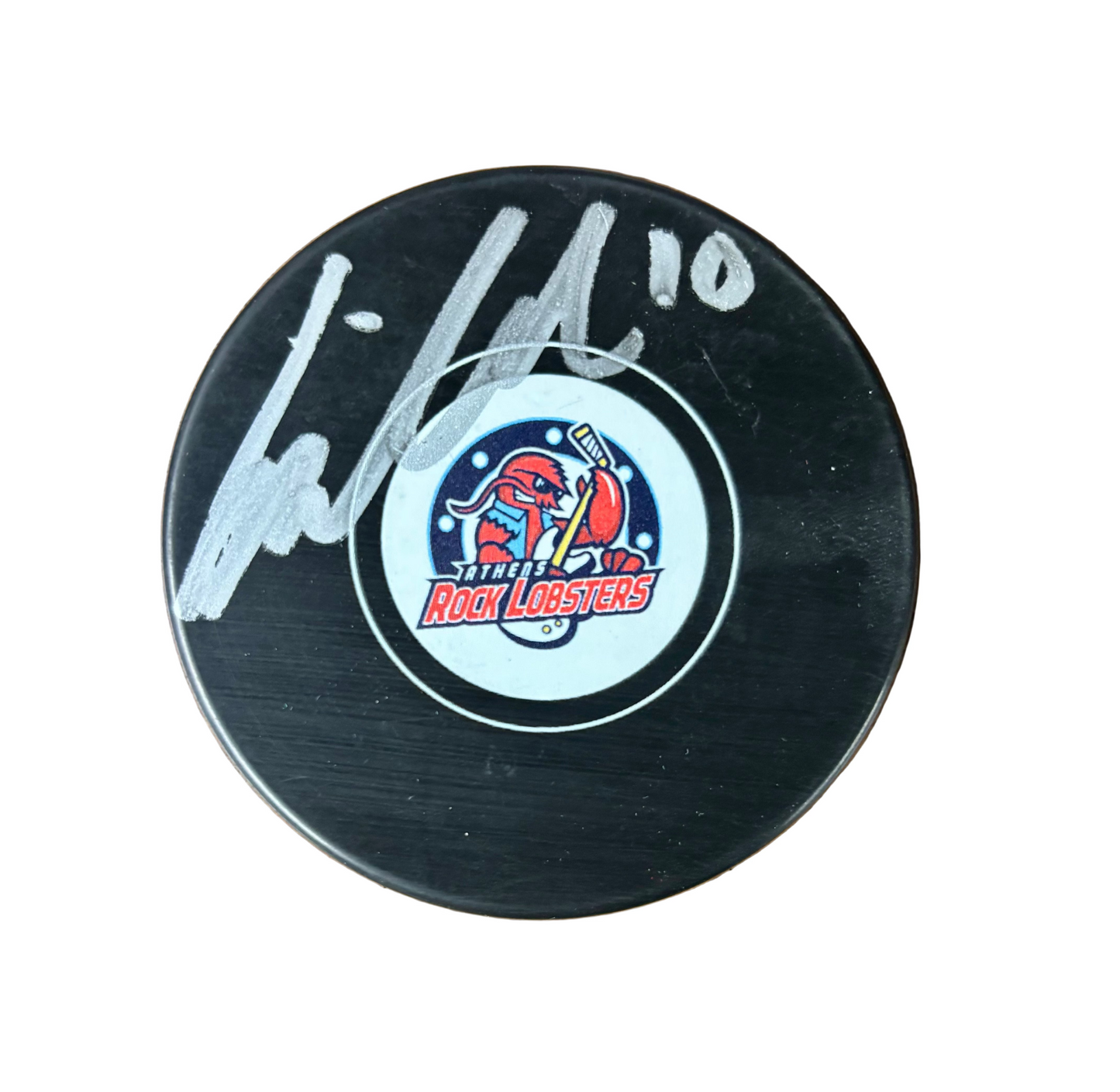 Autographed Puck 2025 #10 Garrett Milan