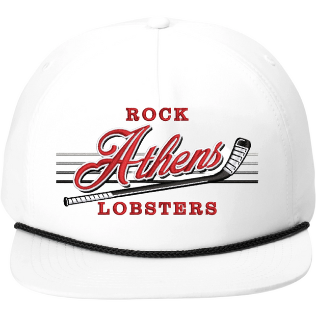 White/Black Poly Rope Hat