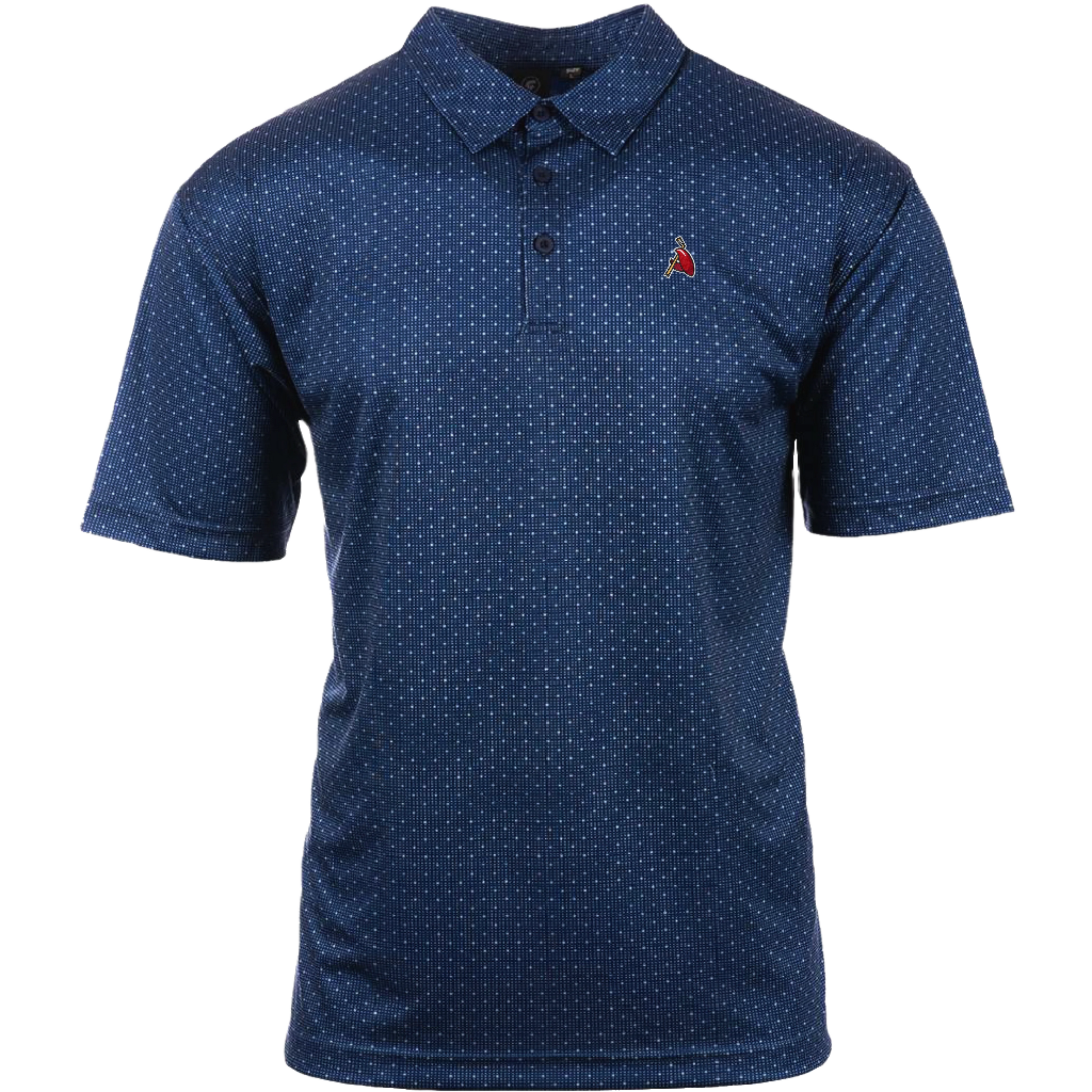 Navy Dot Golf Claw Polo