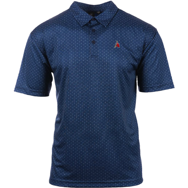 Navy Dot Golf Claw Polo
