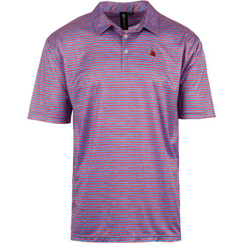 Red and Blue Striped Claw Golf Polo