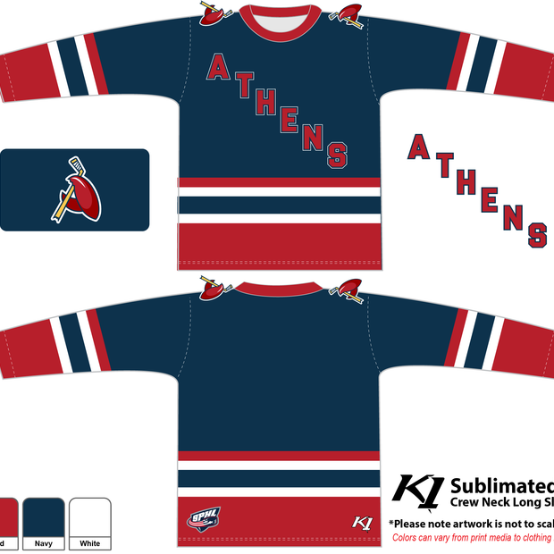 Navy ATHENS Sublimated Shersey 2026–27
