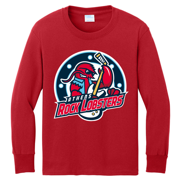 Red Primary Logo LS Youth Tee