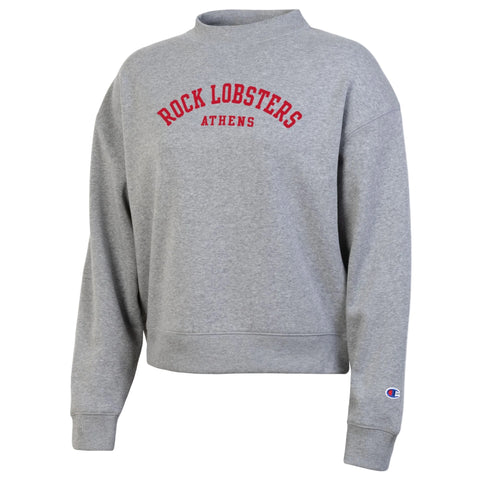 Women's Mock Neck Sports Grey Crew