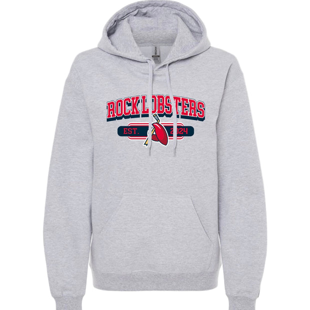Est. 2024 Heather Grey Claw Logo Hoodie Adult