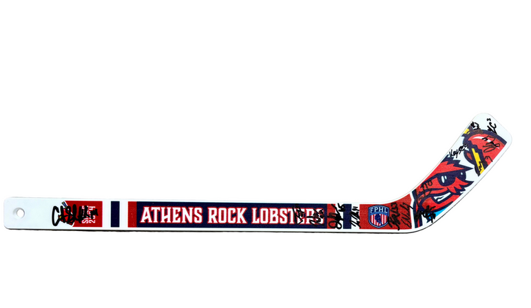 Team Autographed Navy Mini Hockey Stick 2025-2026