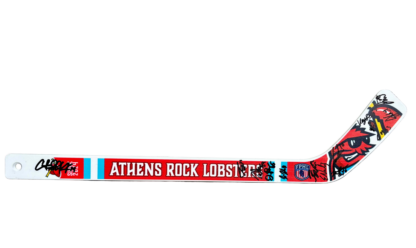 Autographed Red Mini Hockey Stick 2025-2026