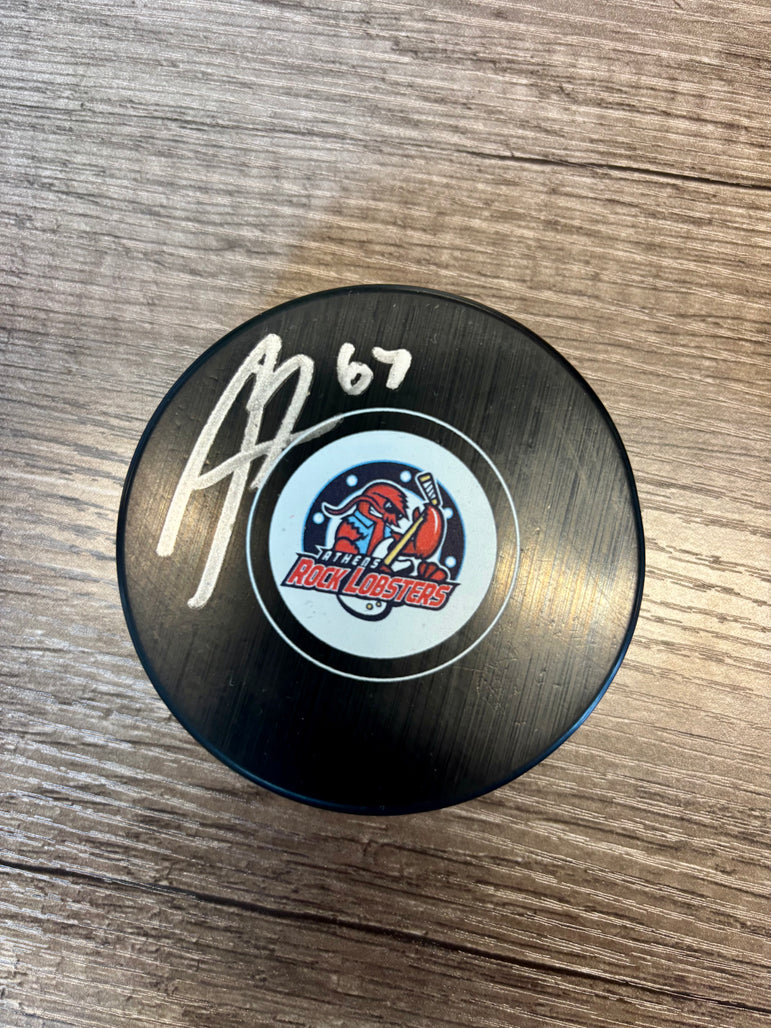 Autographed Puck 2026 Malik Johnson #67