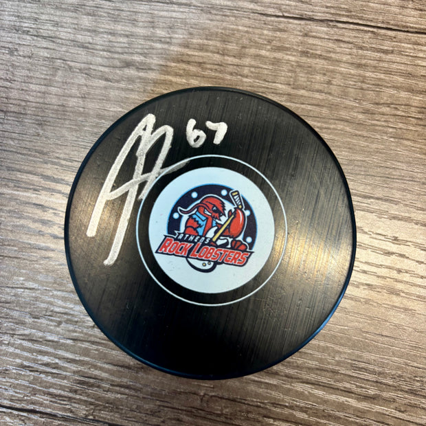 Autographed Puck 2026 Malik Johnson #67