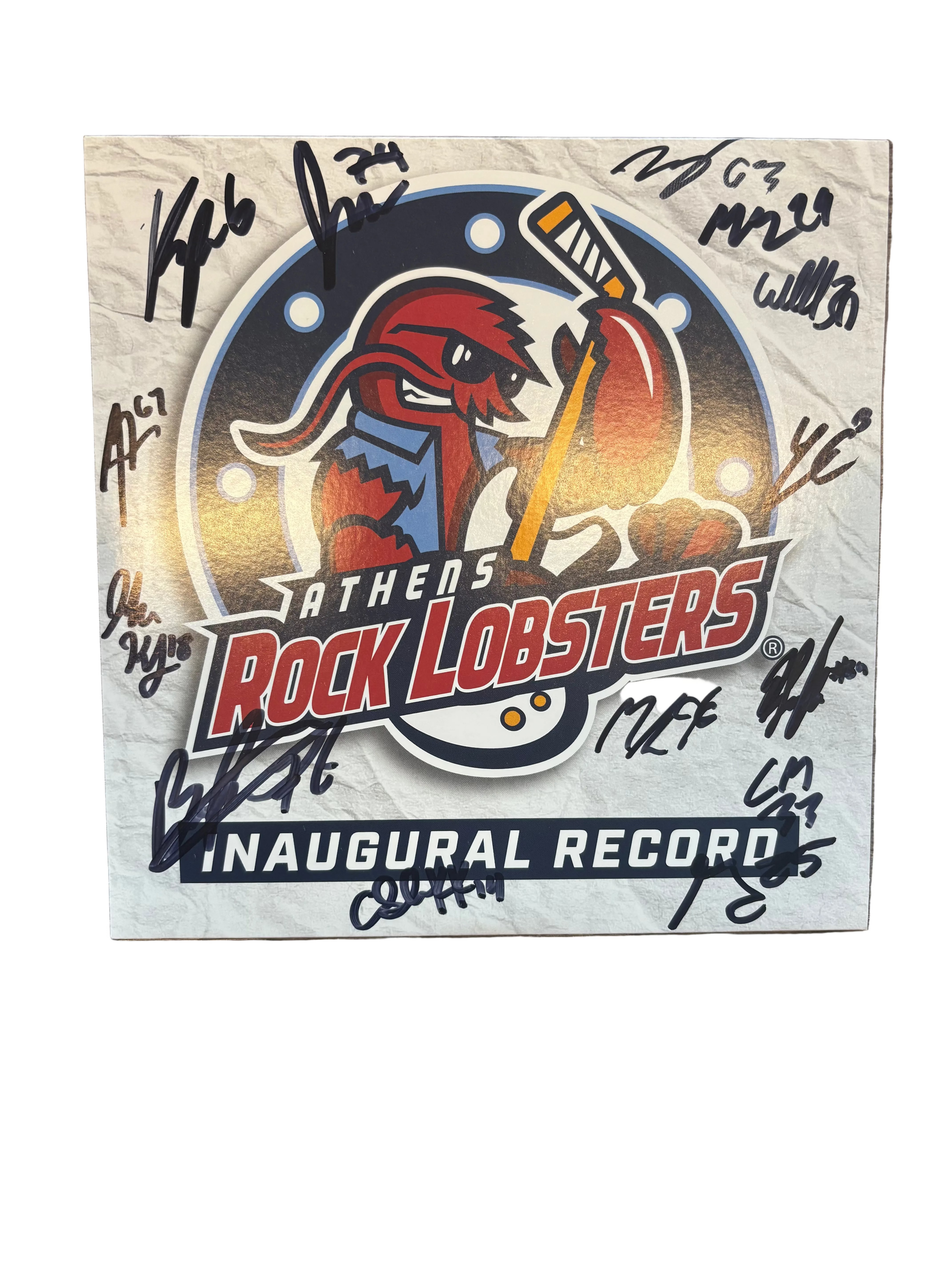 Autographed Athens Rock Lobsters Inaugural Vinyl Record