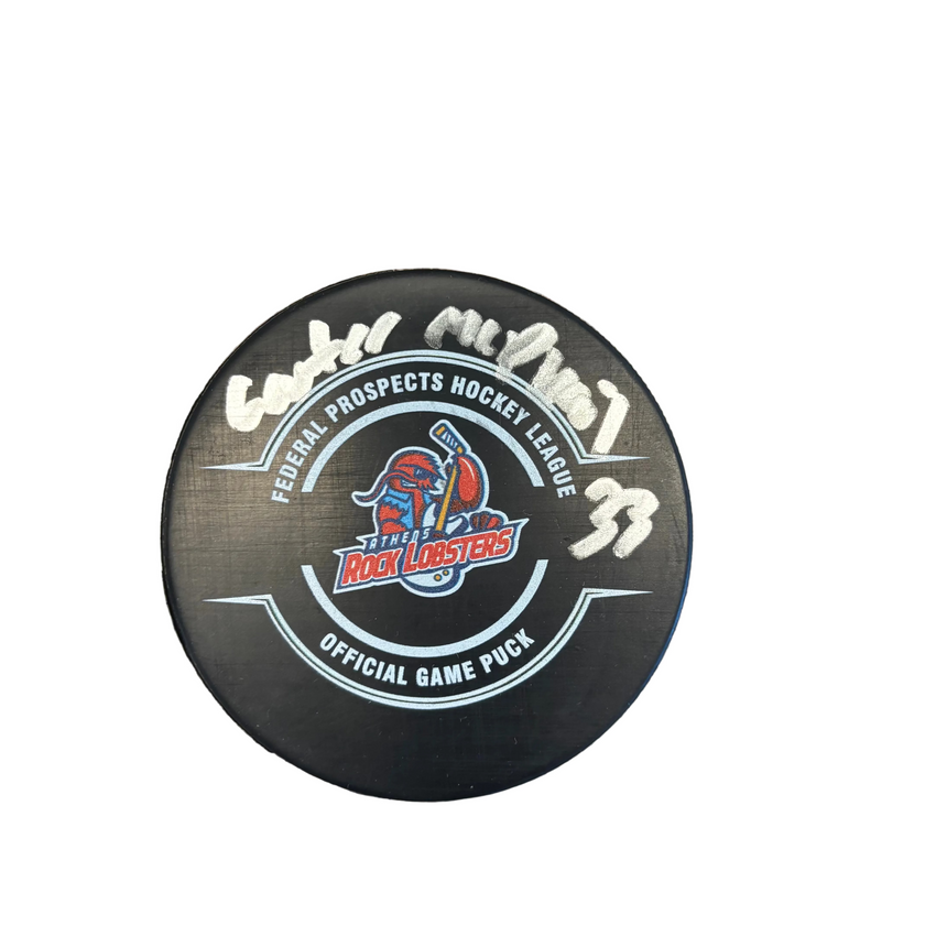 Autographed Puck 2026 Carter McPhail #33