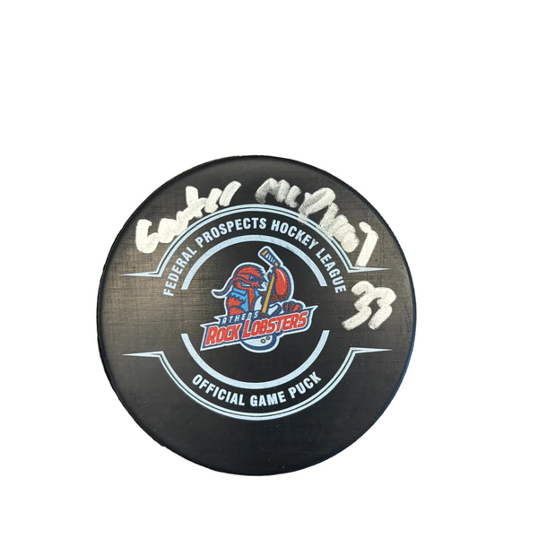 Autographed Puck 2026 Carter McPhail #33