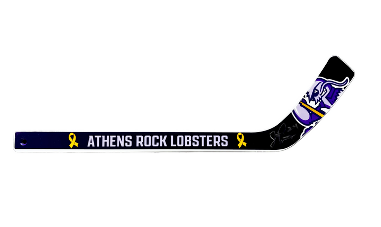 2024-2025 Autographed "Stick It to Cancer" Mini Hockey Stick #24 Justin Portillo