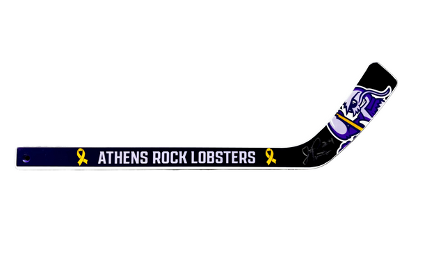 2024-2025 Autographed "Stick It to Cancer" Mini Hockey Stick #24 Justin Portillo