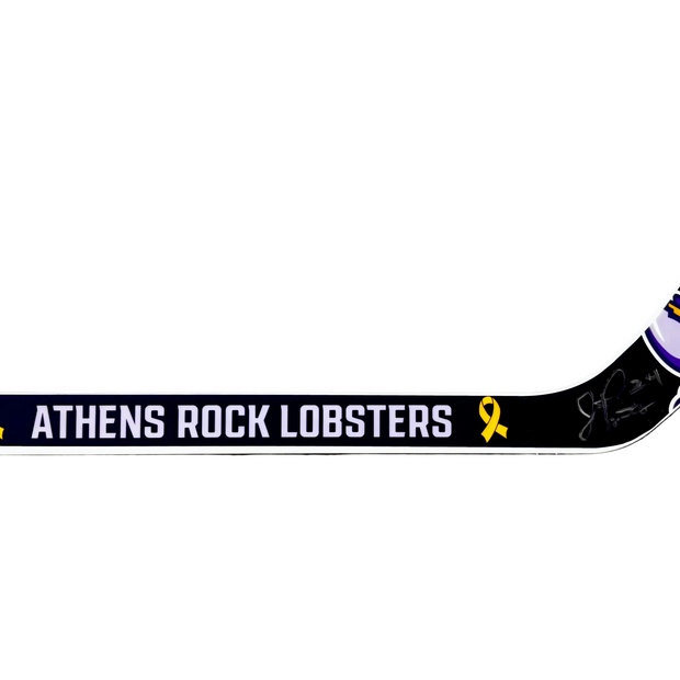 2024-2025 Autographed "Stick It to Cancer" Mini Hockey Stick #24 Justin Portillo