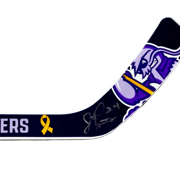 2024-2025 Autographed "Stick It to Cancer" Mini Hockey Stick #24 Justin Portillo