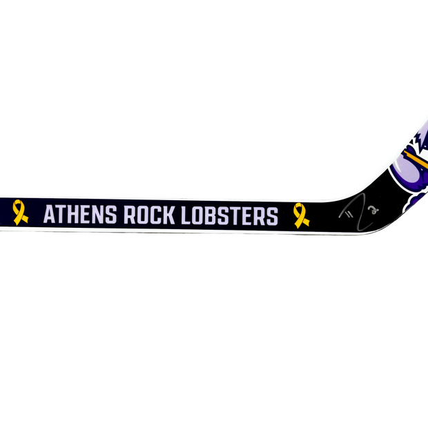 2024-2025 Autographed "Stick It to Cancer" Mini Hockey Stick #2 Riley Robertson