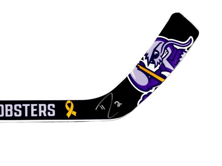 2024-2025 Autographed "Stick It to Cancer" Mini Hockey Stick #2 Riley Robertson