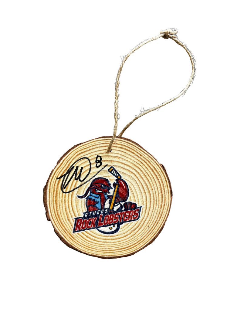 Autographed Wooden Christmas Ornament #8 Troy Murray 2024-2025