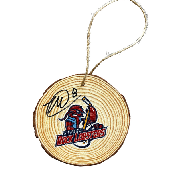 Autographed Wooden Christmas Ornament #8 Troy Murray 2024-2025