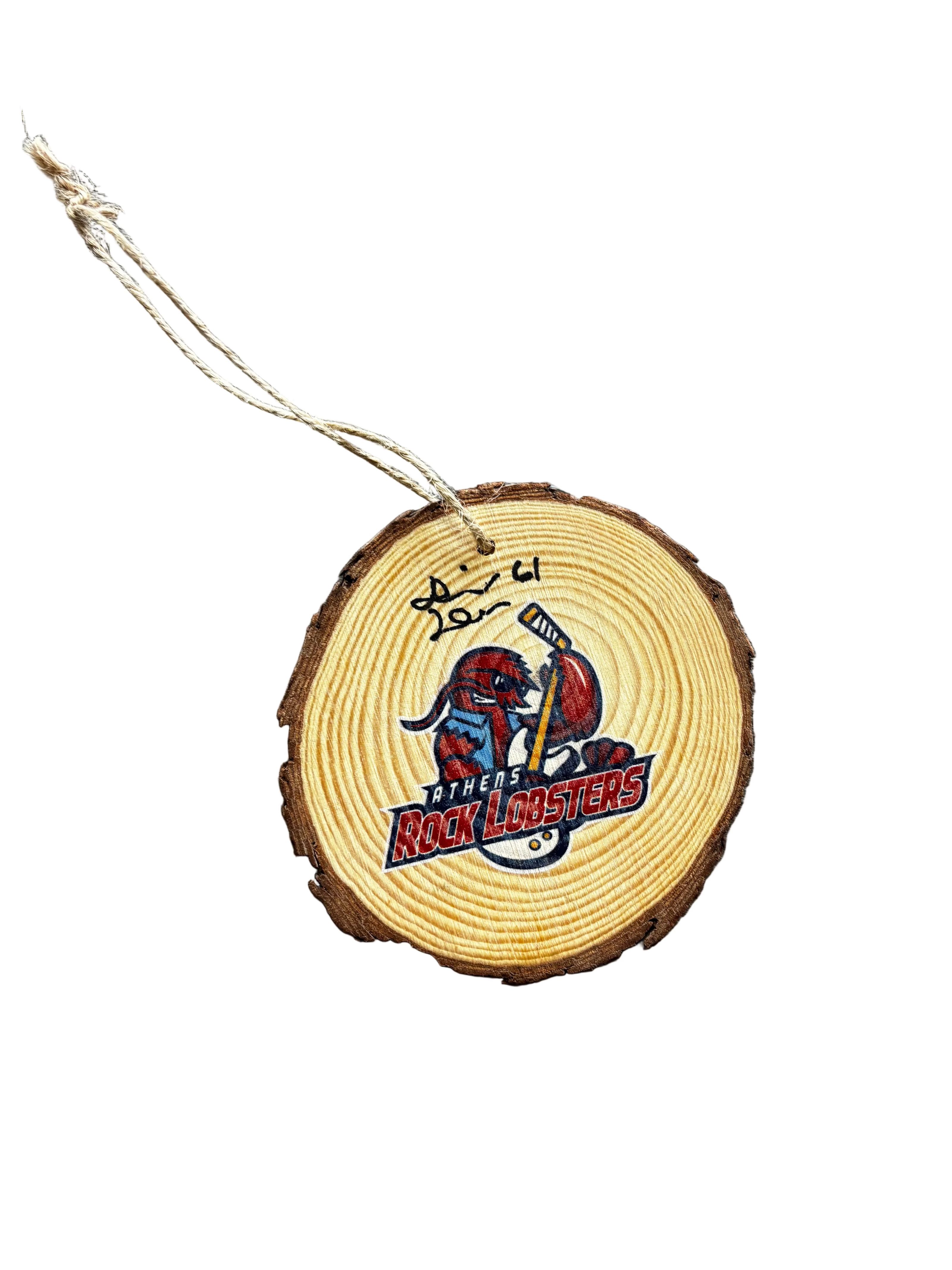 Autographed Wooden Christmas Ornament #61 Dionne Demke 2024-2025