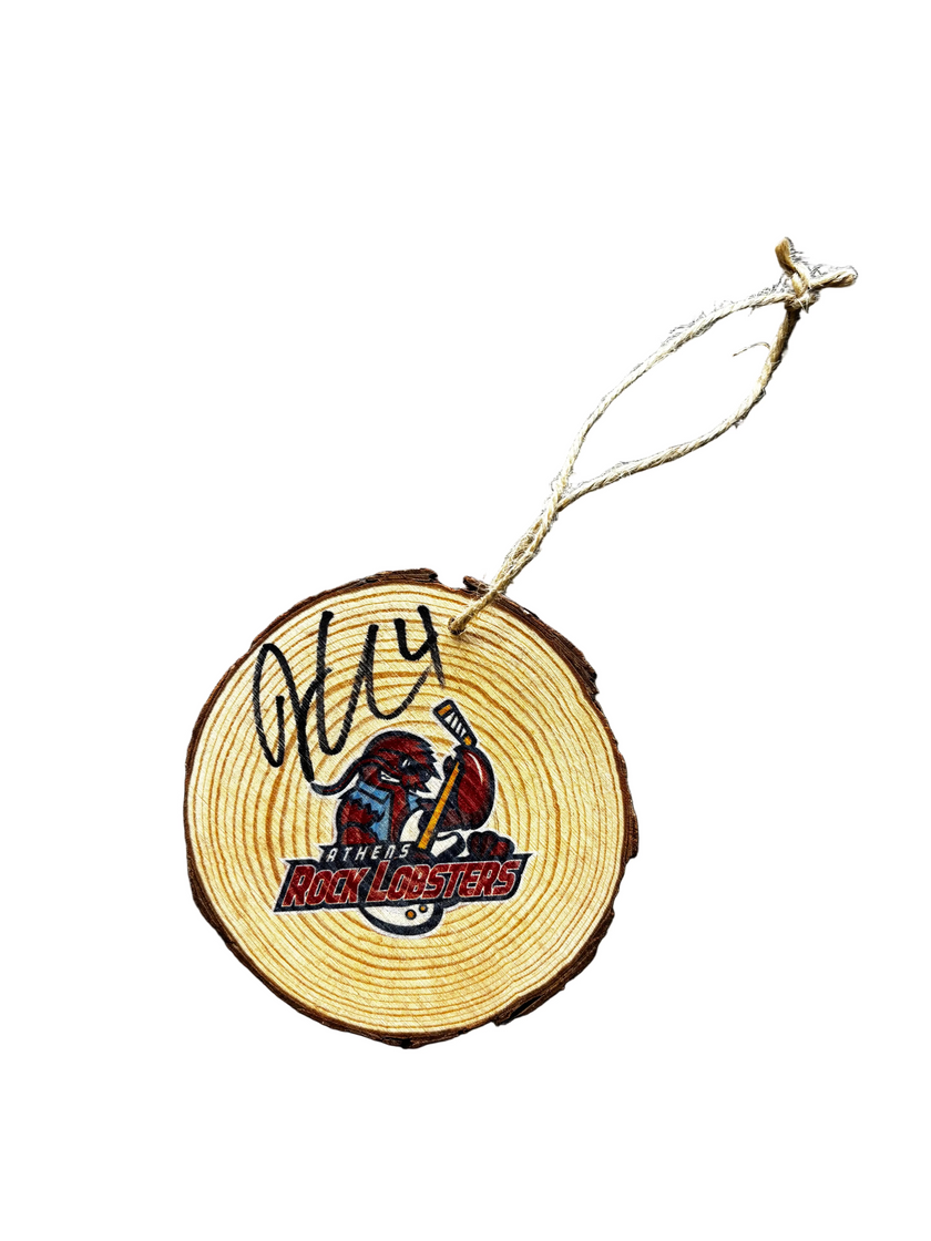 Autographed Wooden Christmas Ornament #4 Joey Colatarci 2025-2026