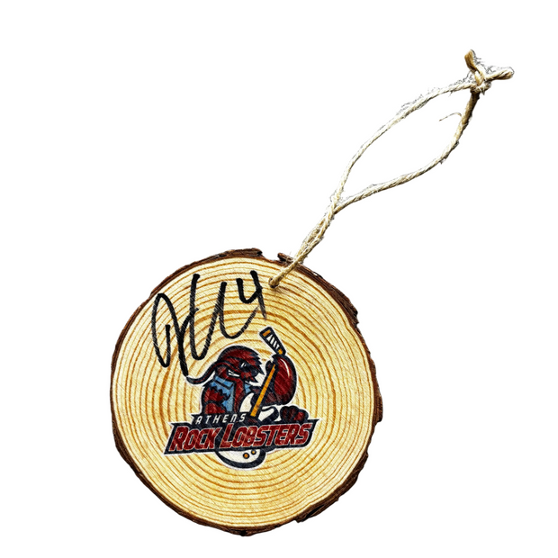 Autographed Wooden Christmas Ornament #4 Joey Colatarci 2025-2026