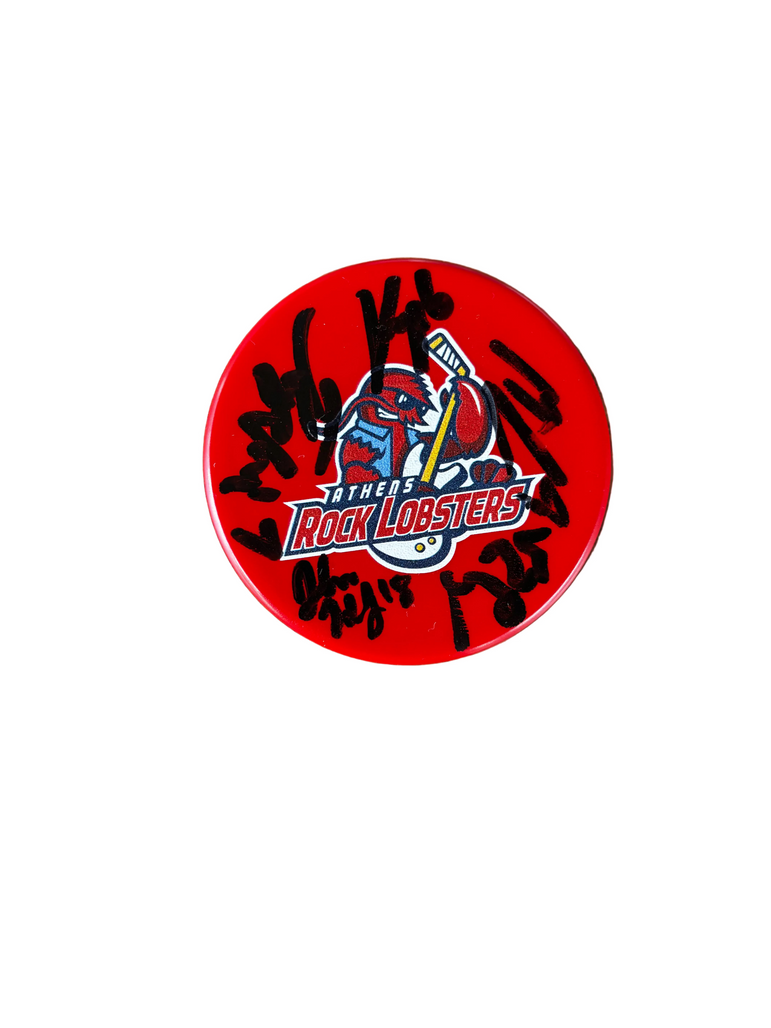 Team Autographed Red Foam Puck 2026