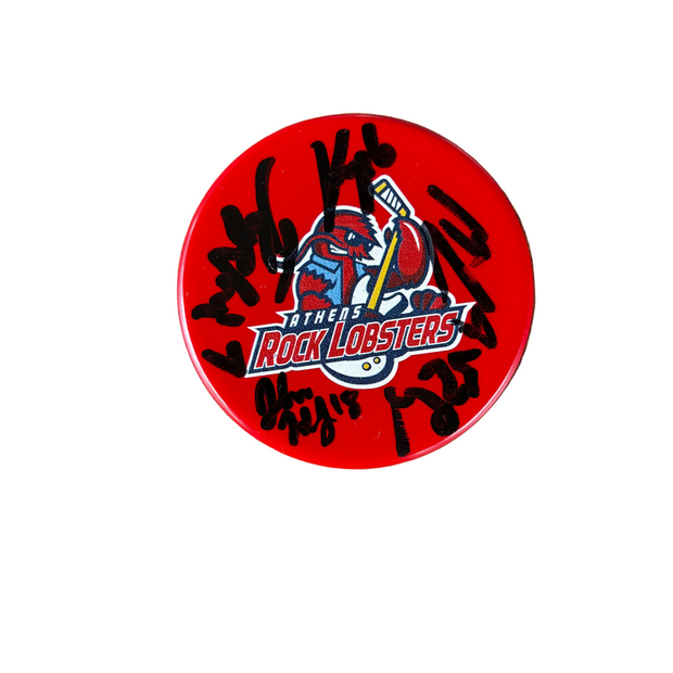 Team Autographed Red Foam Puck 2026