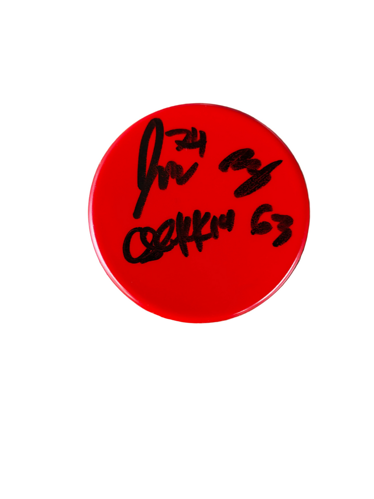 Team Autographed Red Foam Puck 2026