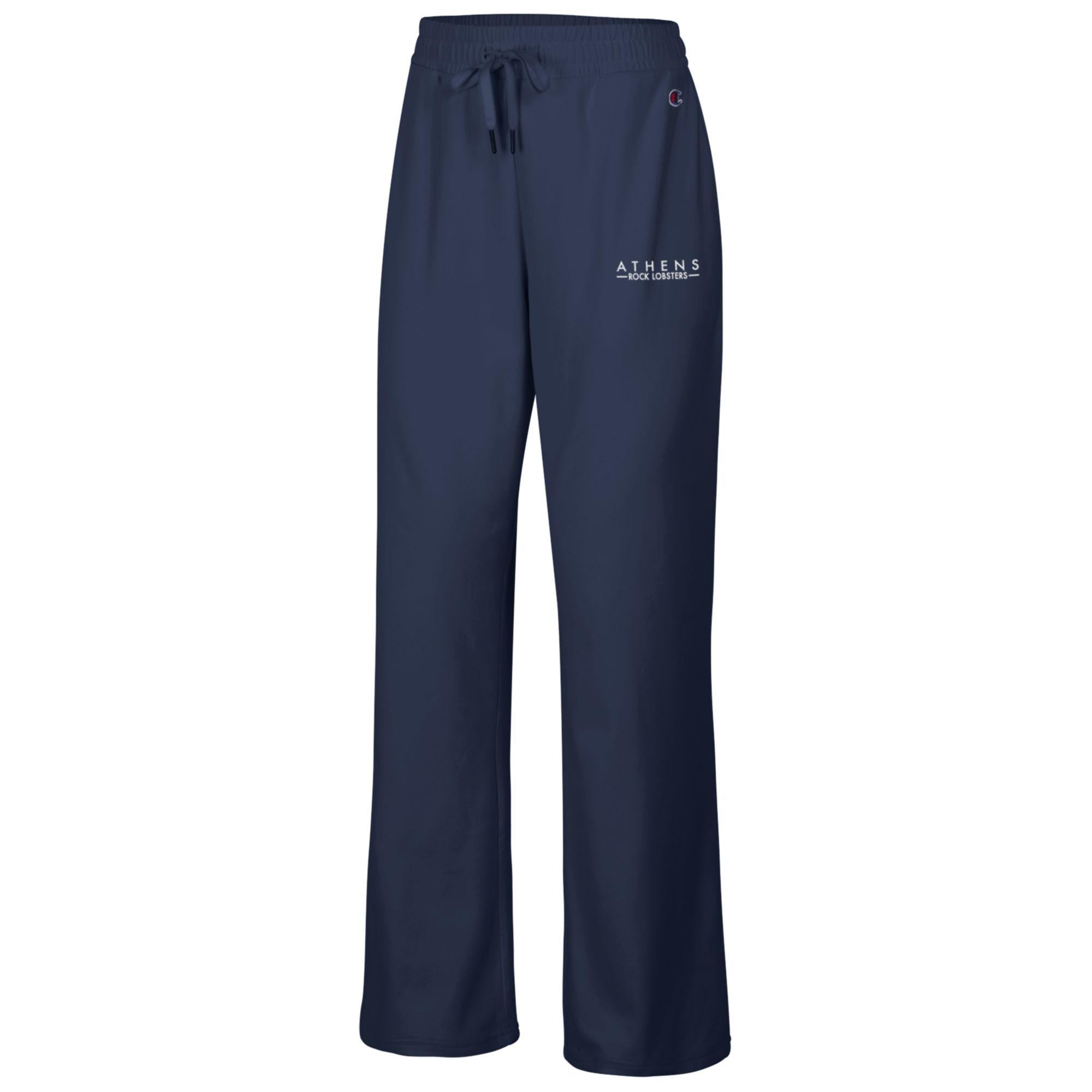 Women's Champion Navy Sueded Wide Leg Sweatpants