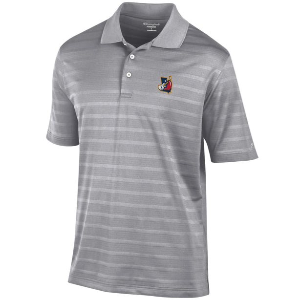 Men's Champion Textured Solid Active Grey Polo