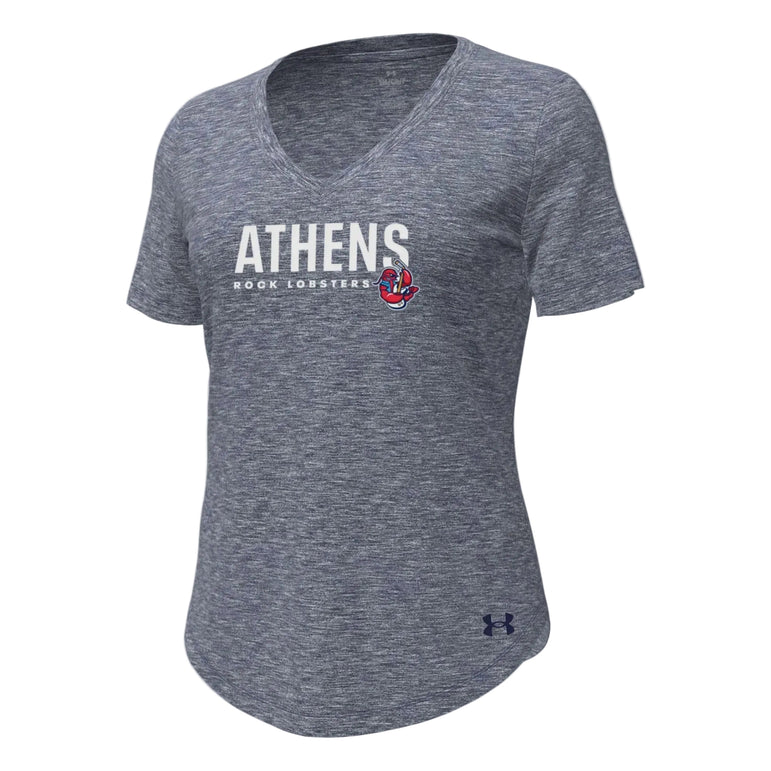Under Armour Women's Navy Heather V-Neck Tee