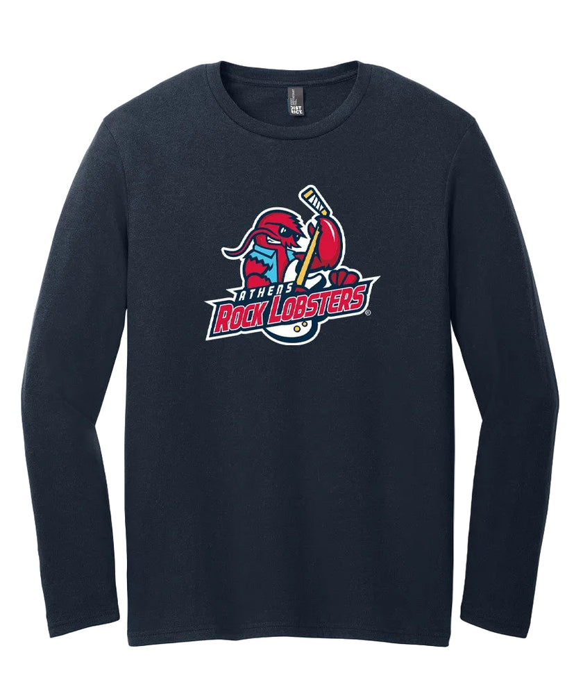 Navy Secondary Logo LS Tee