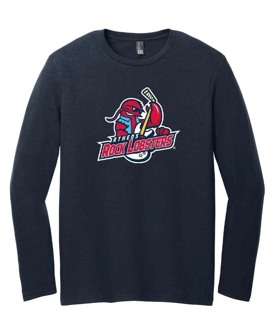 Navy Secondary Logo LS Tee