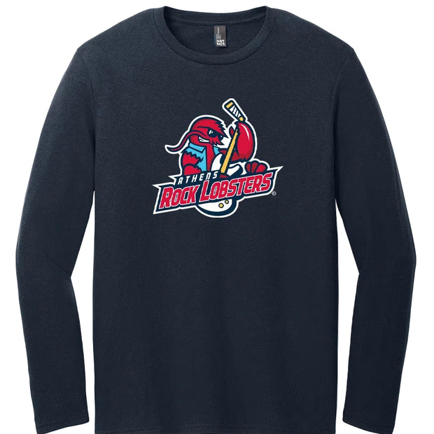 Navy Secondary Logo LS Tee